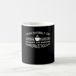 Mug Sarcasme de caféine entièrement couru par amant de