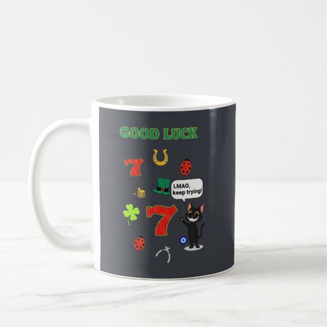 Mug Sarcastic black cat &Lucky charms (Gauche)