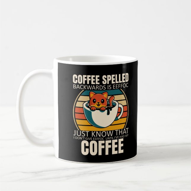 Mug Sarcastic Cat Café Lover Barista Caffeine (Gauche)
