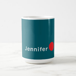 Mug Sarcelle foncée Moderne Minimaliste Tendance Votre