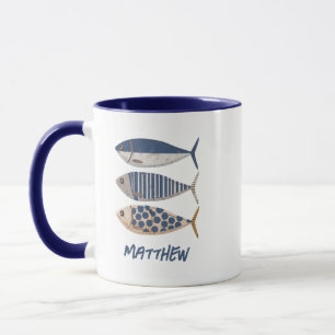 Mug Sardine vintage Retro Perdue, Pêcheur Personnalisé