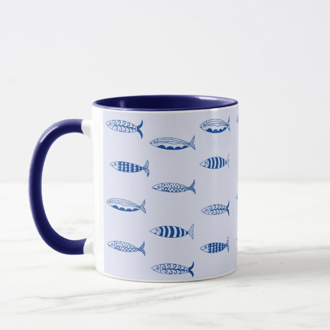 Mug Sardines Pattern (Gauche)