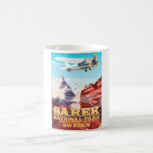 Mug Sarek National Park Suède affiche de voyage vintag