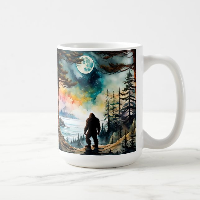 Mug Sasquatch debout sous le clair de lune (Droite)