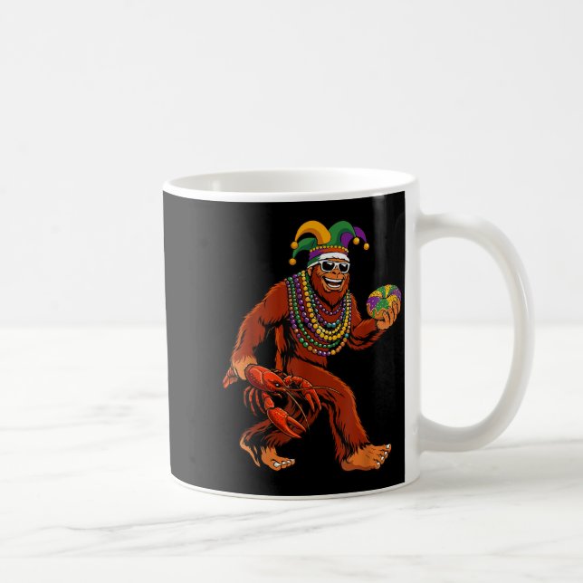 Mug Sasquatch Mardi Gras Bigfoot Parade Beads King Cak (Droite)