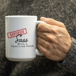 Mug Sass certifié personnalisable avec un passeport d'