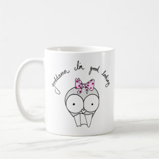 Mug Sassy mignonne boug crânienne avec dents et corsag