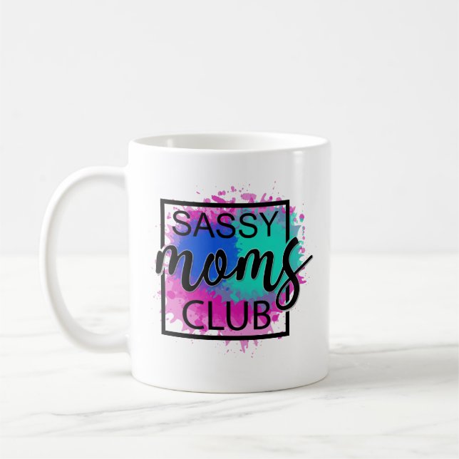 Mug Sassy moms club coloré humour (Gauche)