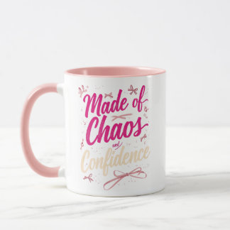 Mug Sassy Pink Typography Chaos And Confidence