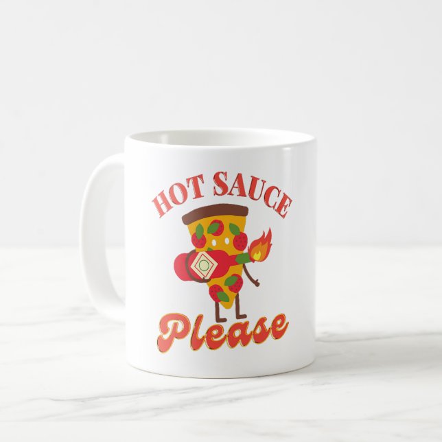 MUG SAUCE CHAUDE S'IL VOUS PLAÎT - PIZZA CHAUD AMOUR S (Devant gauche)