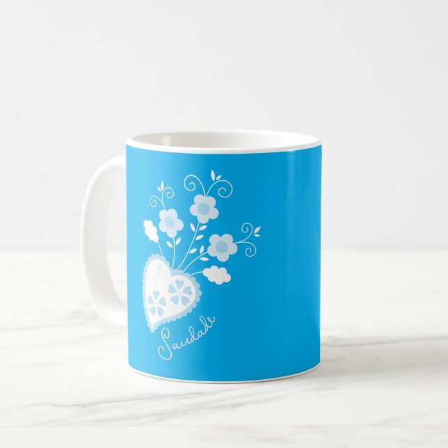 Mug Saudade veut dire que tu me manques coeur portugai (Devant gauche)