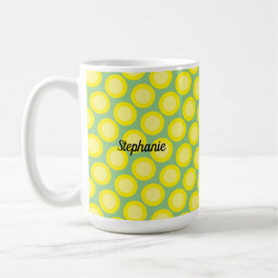 Mug Sauge Vert Jaune Citron Nom Personnalisé Cadeau Fa