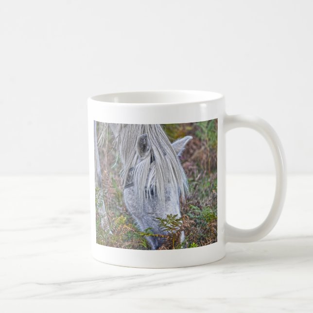 Mug Saule blanc Nouvelle Forêt Pony Pacé sur le Bracke (Droite)