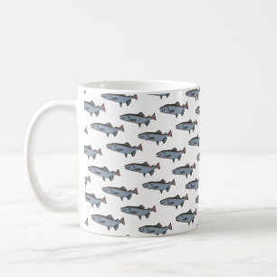 Mug Saumon Motif PNW Pêche Fish River