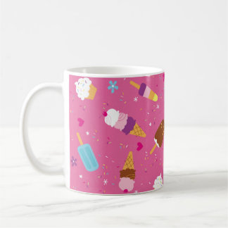 Mug Saupoudrer, cupcakes, glaces et coquelicots