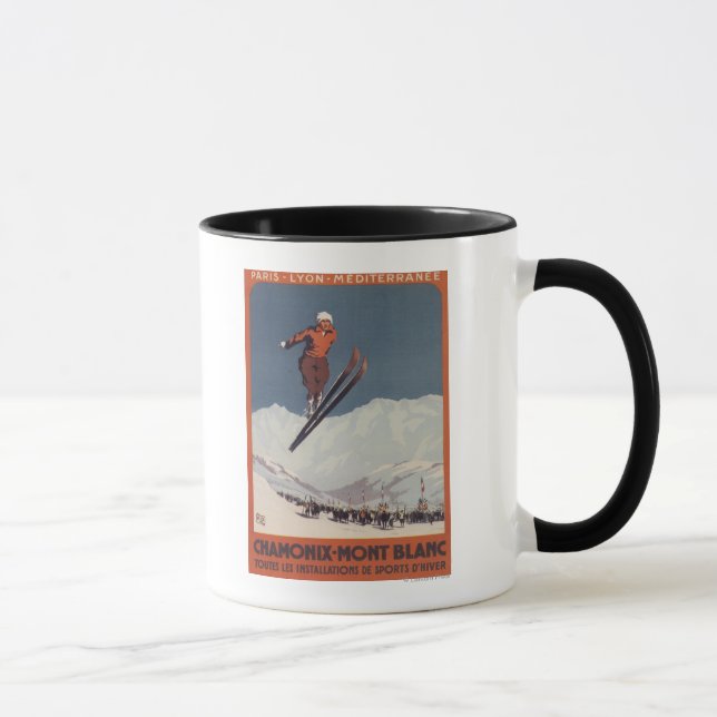 Mug Saut à ski - Affiche de Promo olympique PLM (Droite)