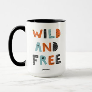 Mug Sauvage et libre Lettres Doodle