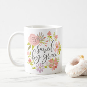 Mug Sauvé par la grâce - Éphésiens 2:8