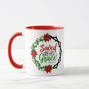 Mug Sauvé par Sa Grace Christmas Wreath