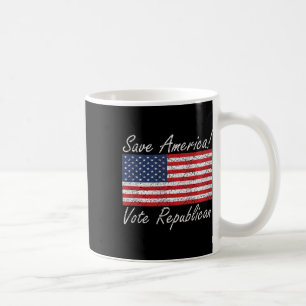 Mug Sauver l'Amérique, votez républicain Trump