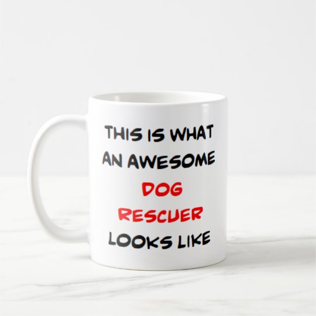 Mug sauveteur de chien, génial (Gauche)