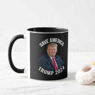 Mug Sauvez l'Amérique Trump 2024 Président Donald J. T