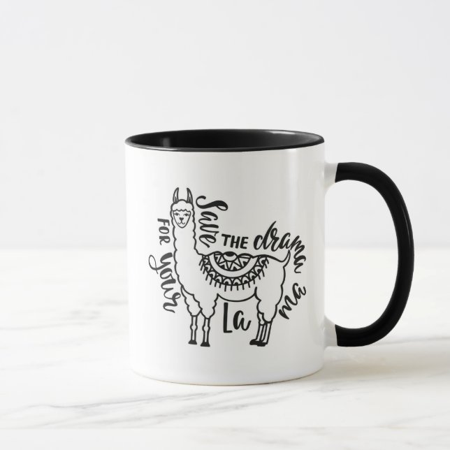 Mug Sauvez le drame pour votre lama (Droite)