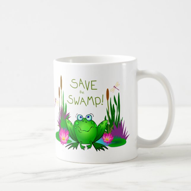 Mug Sauvez le marais crispé la grenouille (Droite)