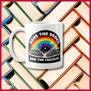 Mug Sauvez les livres Interdire les fascistes anti-cen