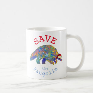 Mug Sauvez les Pangolins slogan de Noël mignon