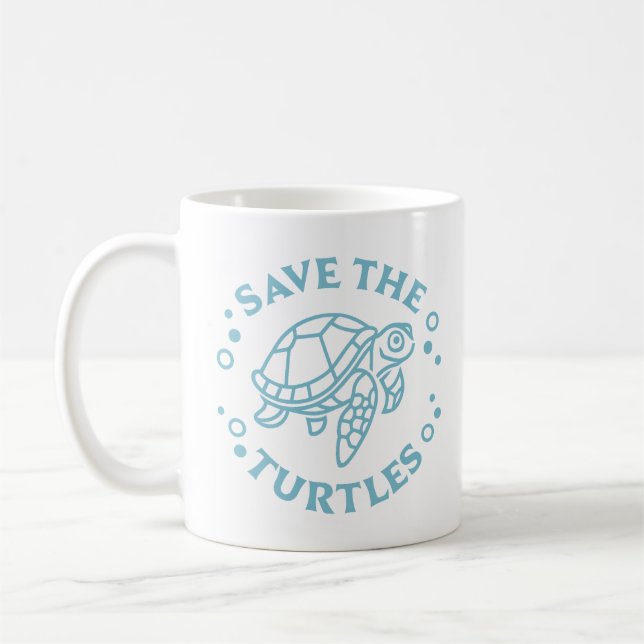 Mug Sauvez les tortues (Gauche)