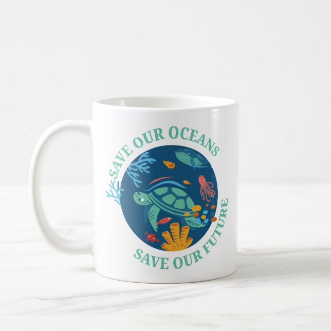 Mug Sauvez nos océans et notre futur Jour des terres t (Gauche)