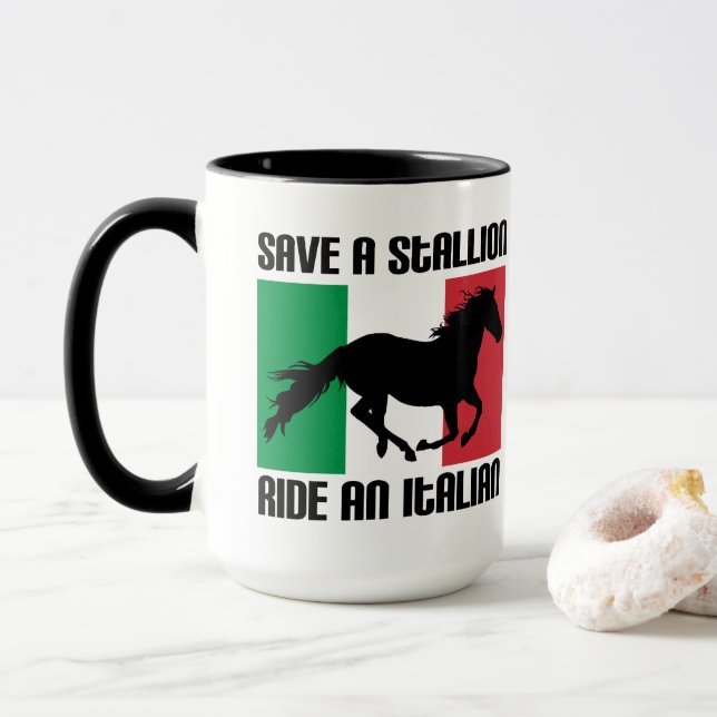 Mug Sauvez un billet de Stallion Ride et un billet de  (Avec donut)