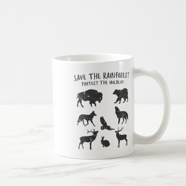 Mug Save The Rainforest Protect The Wildlife Animal Gr (Droite)