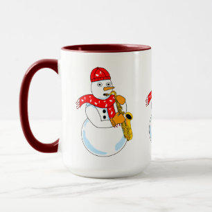 Mug Saxophone Snowman