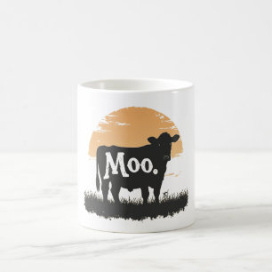 Mug Say Moo — Cute Cow Silhouette