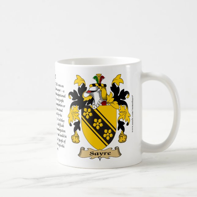 Mug Sayre, l'origine, la signification et la crête (Droite)