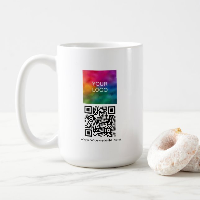Mug Scan Me QR Code Upload Logo Modern Promotional (Avec donut)