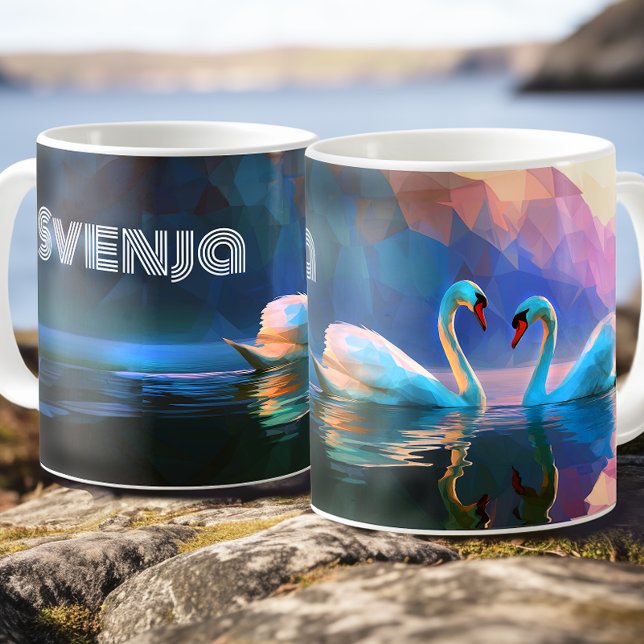 Mug Scandinavian Swan Maiden - Norse Swan Symbol - (Créateur téléchargé)