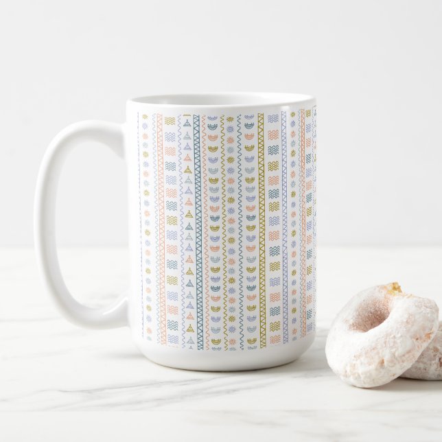 Mug Scandinavie Folk Motif décoratif (Avec donut)
