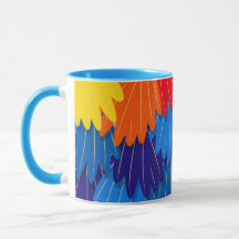 Scarlet Macaw Parrot Motif en plume