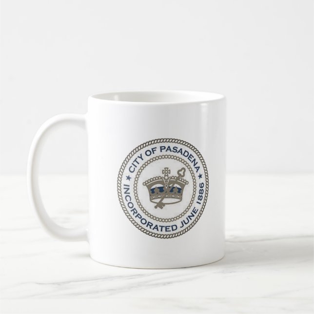 Mug Sceau de la ville de Pasadena, Californie (Gauche)