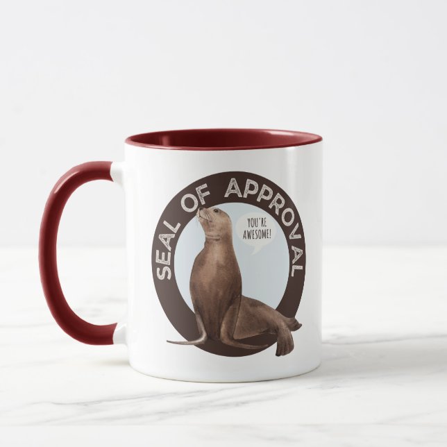 MUG SCEAU DE L'APPROBATION FUNNY VOUS ÊTES INCROYABLE (Gauche)