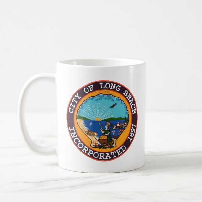Mug Sceau de Long Beach, Californie (Gauche)