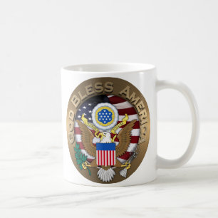 Mug Sceau des États-Unis d'Amérique - Dieu béni l'Amér