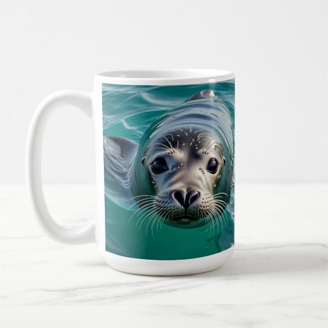 Mug Sceau mignon Tête hors de l'eau (Gauche)