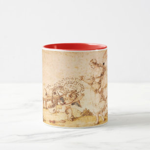 Mug SCELLÉ DE CIRE BRUNE DE L'ABEILLE À MIEL / Cupidon