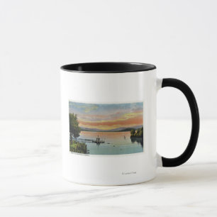 Mug Scène de coucher du soleil sur le lac