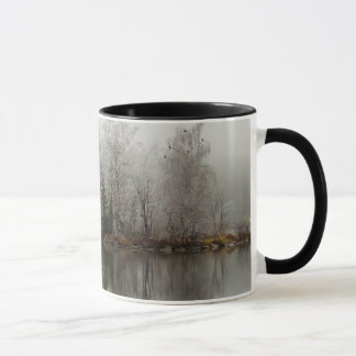 Mug Scène de lac et d'arbre winter d'Autriche