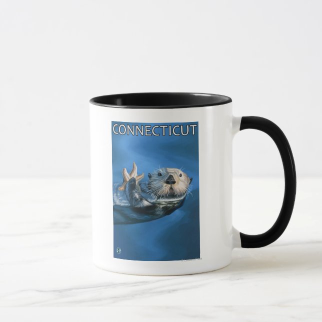 Mug Scène de Otter de mer Connecticut (Droite)